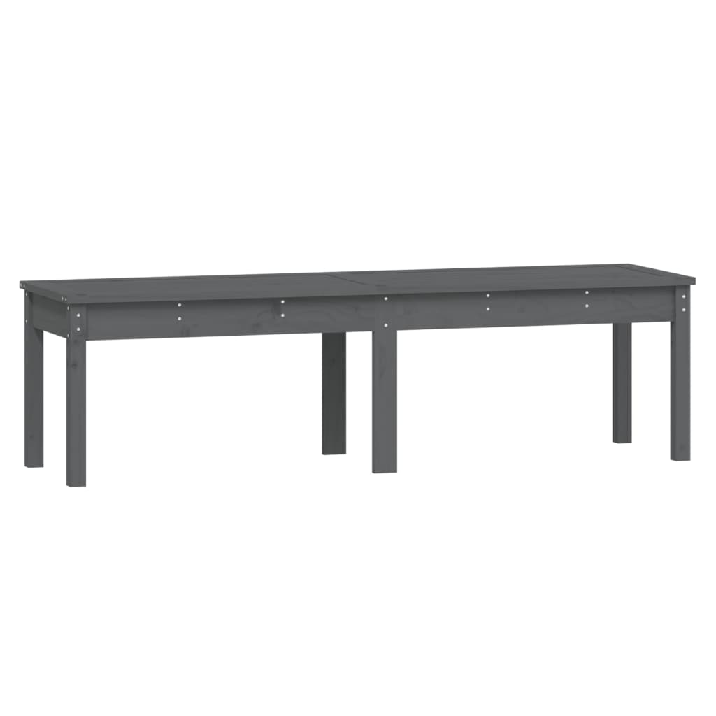 2-Seater Garden Bench Grey 159.5x44x45 cm Solid Wood Pine - Newstart Furniture