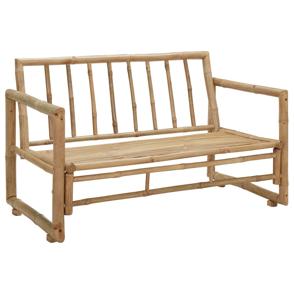 2 Seater Garden Sofa with Cushions Bamboo - Newstart Furniture