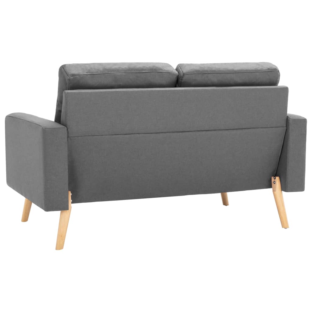 2-Seater Sofa Light Grey Fabric - Newstart Furniture