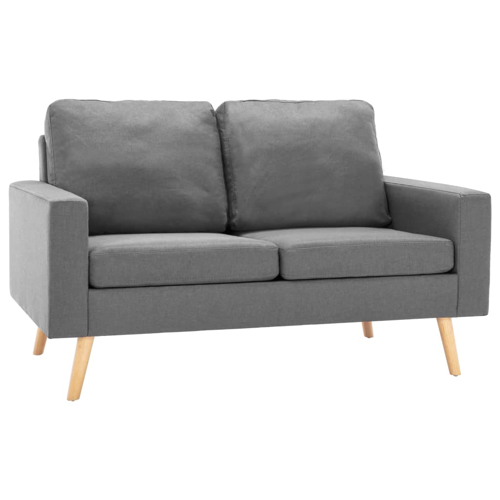 2-Seater Sofa Light Grey Fabric - Newstart Furniture