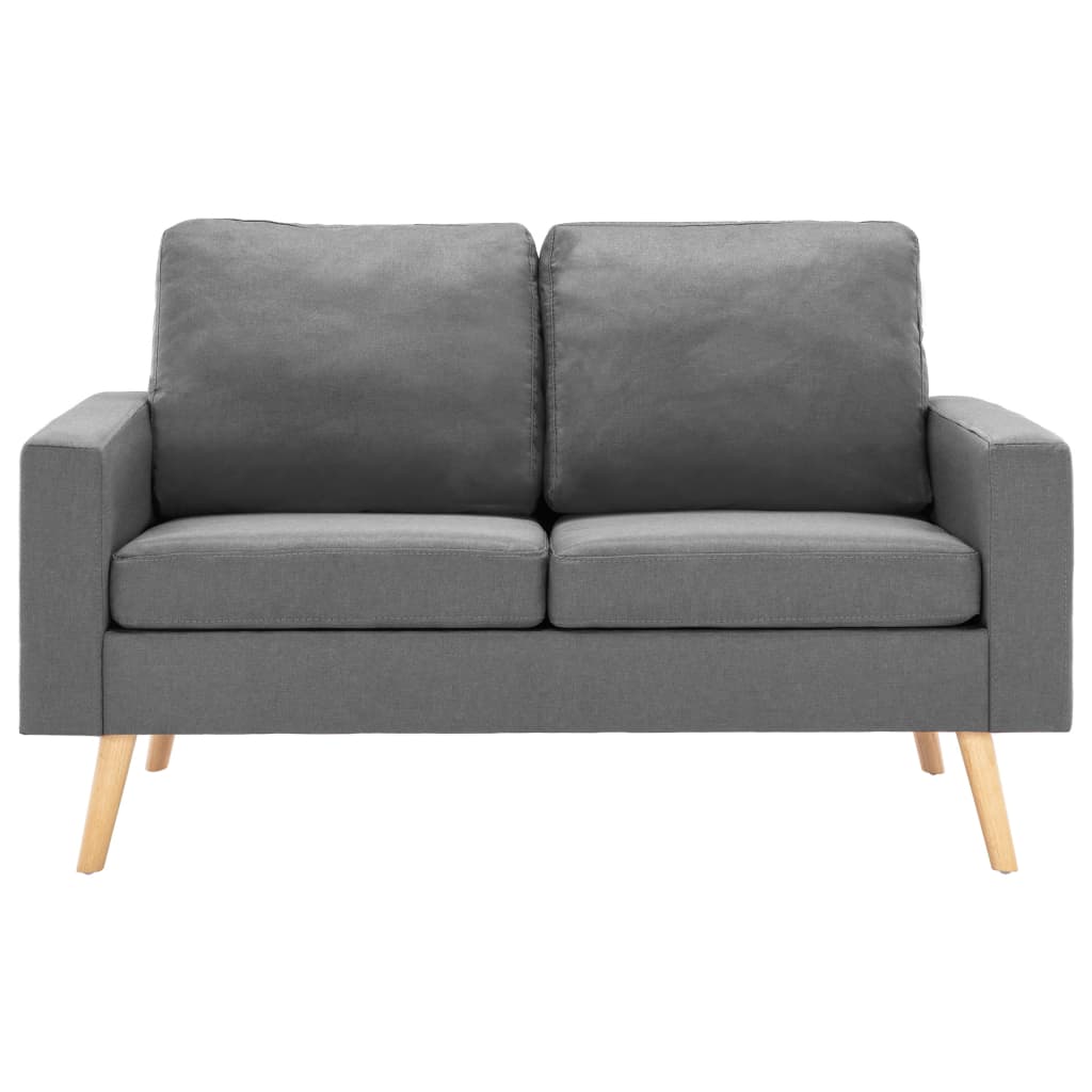 2-Seater Sofa Light Grey Fabric - Newstart Furniture