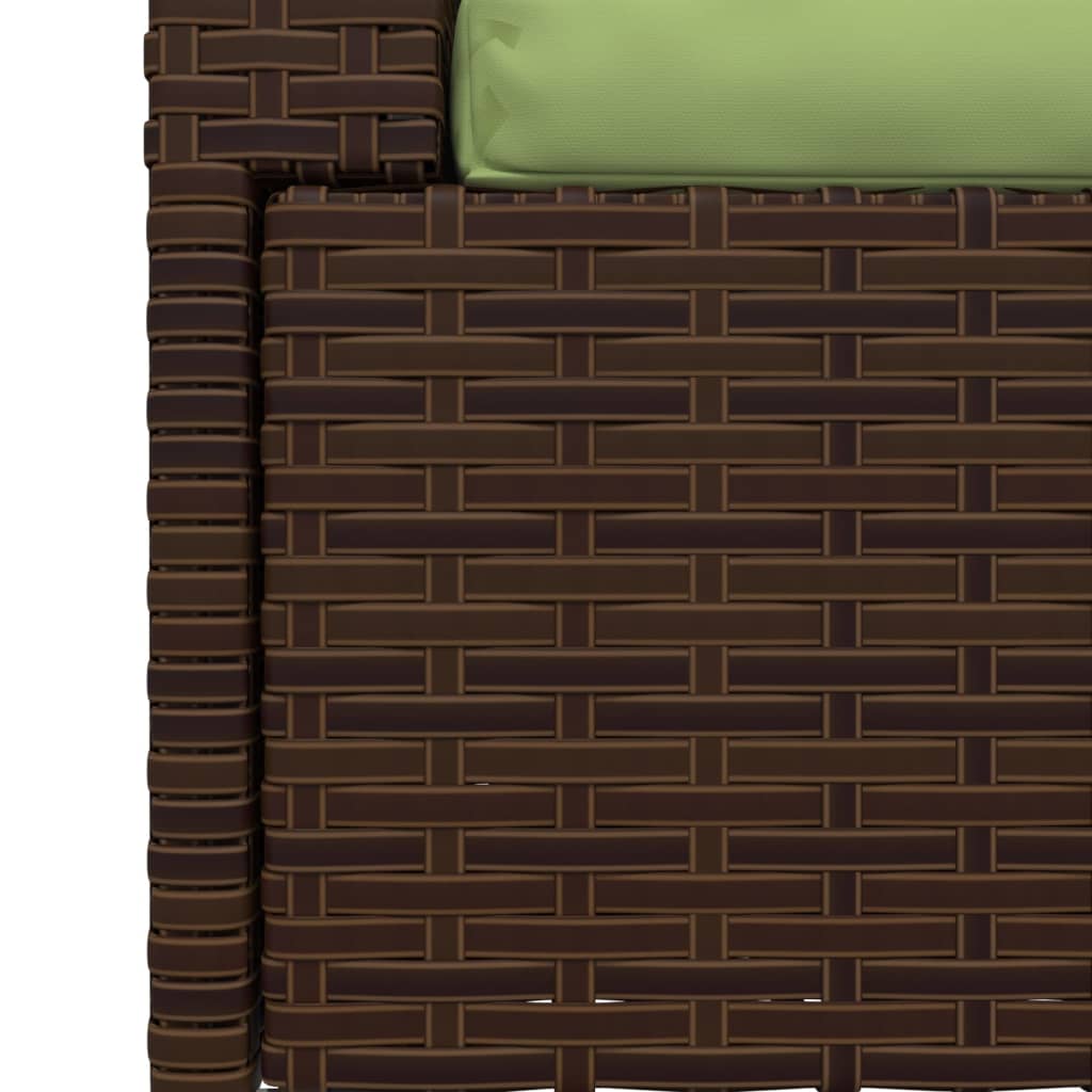 2-Seater Sofa with Cushions Brown Poly Rattan - Newstart Furniture