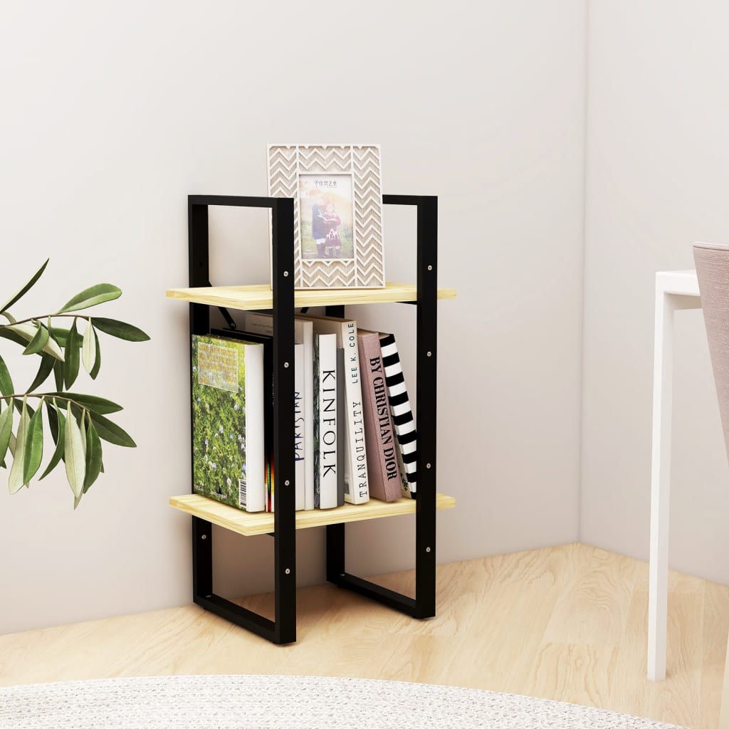 2-Tier Book Cabinet 40x30x70 cm Solid Pine Wood - Newstart Furniture