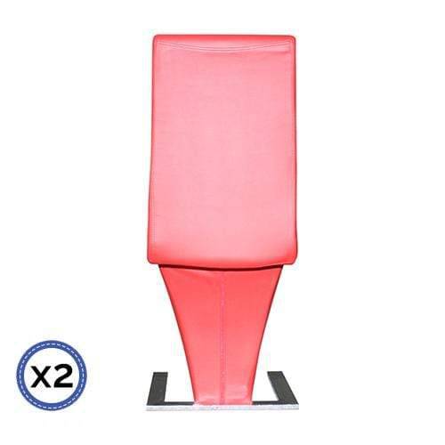 2 X Z Chair Red Colour - Newstart Furniture