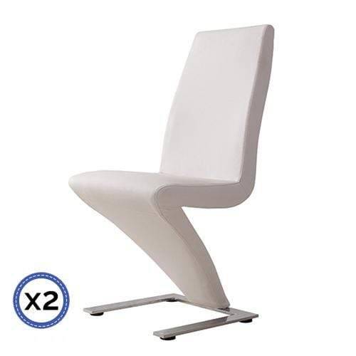 2 X Z Chair White Colour - Newstart Furniture