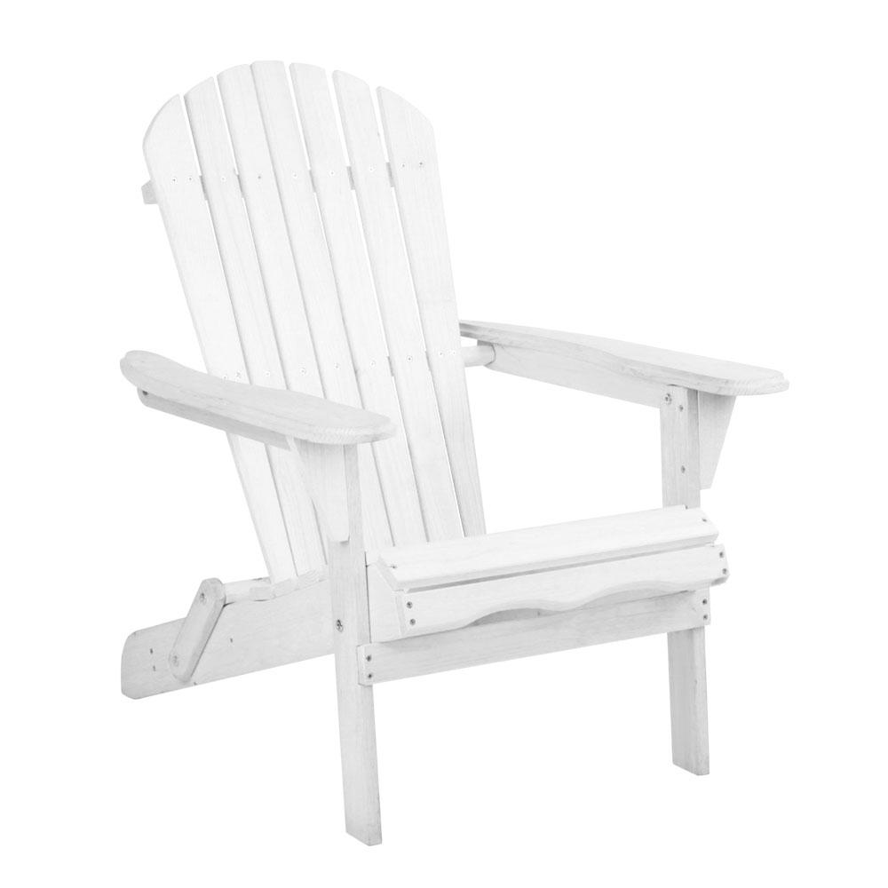 Gardeon Outdoor Furniture Adirondack Chairs Beach Chair Lounge Wooden Patio Garden - Newstart Furniture