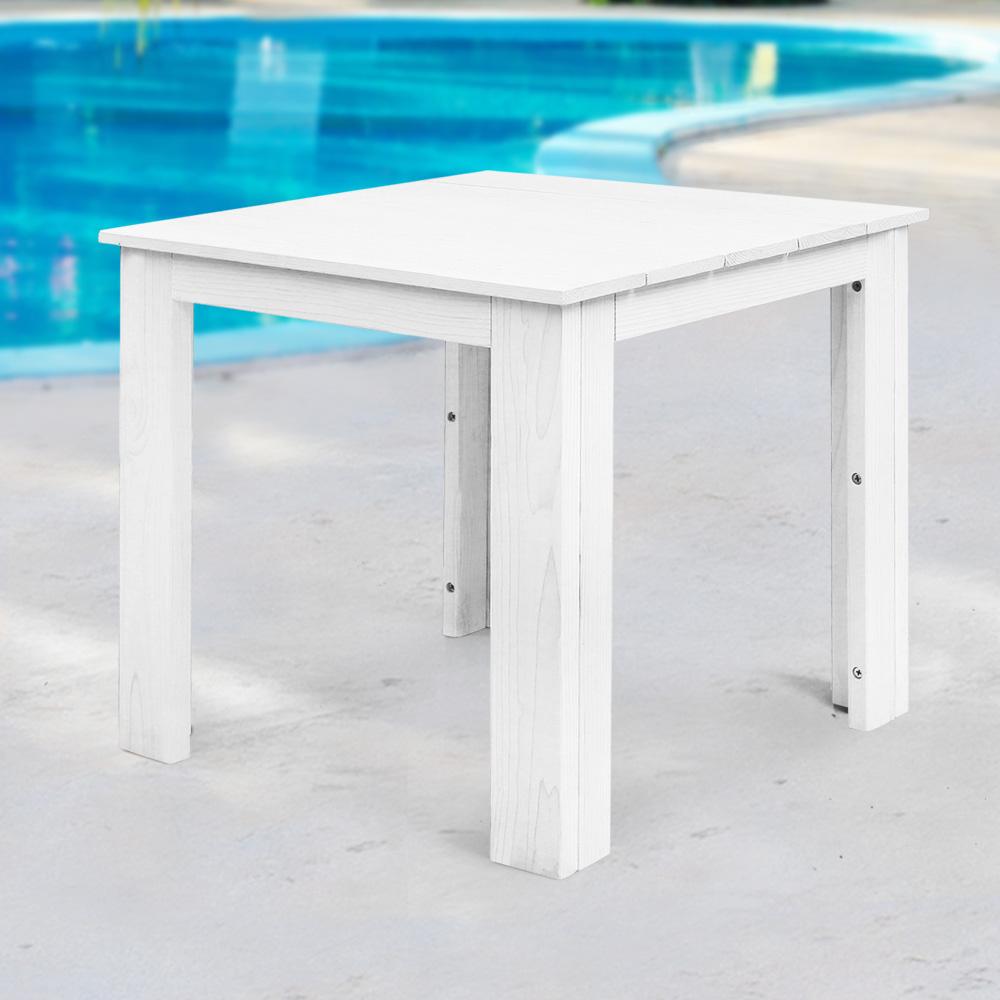 Gardeon Outdoor Side Beach Table - White - Newstart Furniture