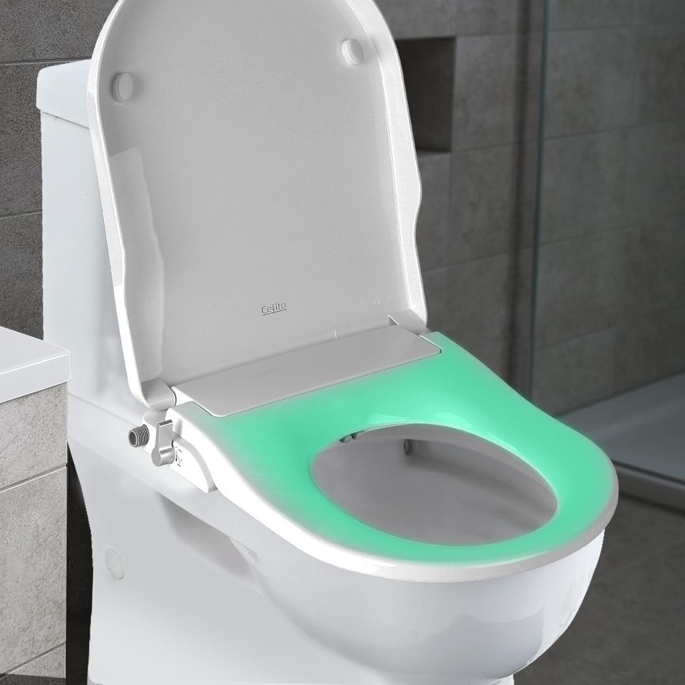 Non Electric Bidet Toilet Seat Bathroom - White - Newstart Furniture