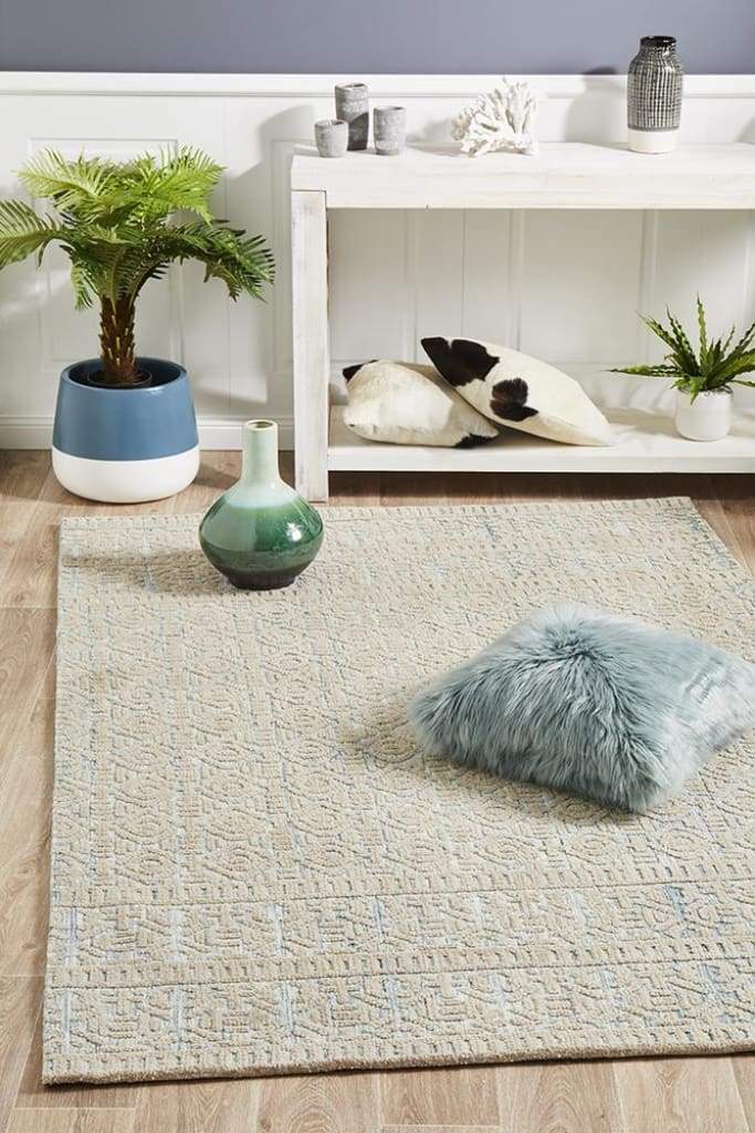 Levi Lucy Blue Green Floor Rug - Newstart Furniture