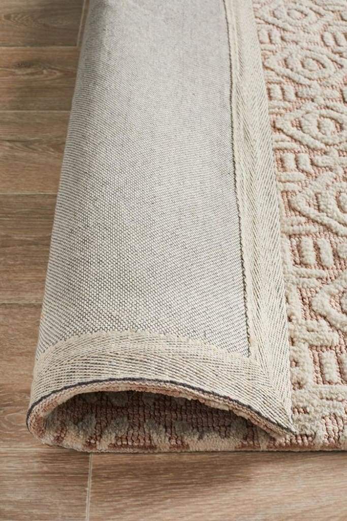 Levi Gloria Peach Ivory Floor Rug - Newstart Furniture