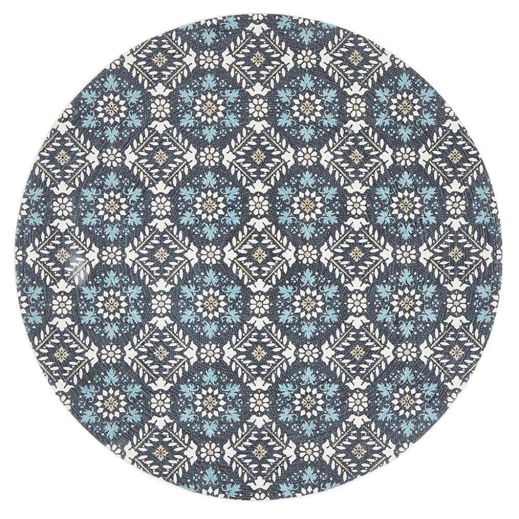 Lunar 419 Printed Blue Floor Rug - Newstart Furniture