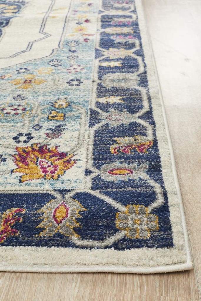 Babylon 201 Blue Floor Rug - Newstart Furniture