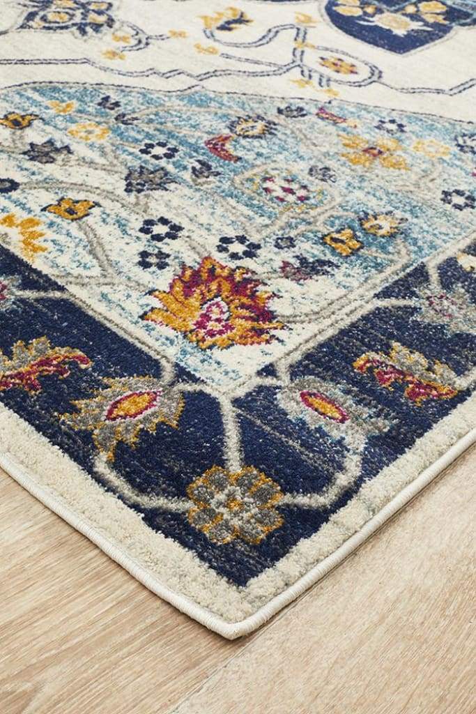 Babylon 201 Blue Floor Rug - Newstart Furniture