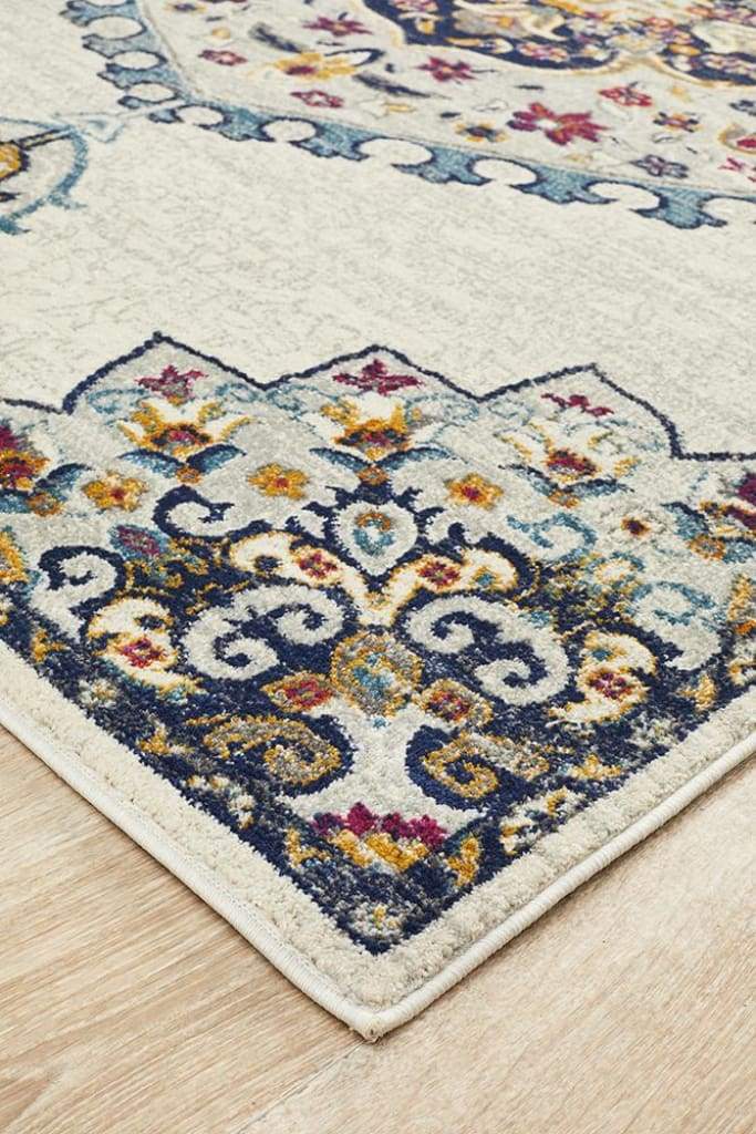 Babylon 202 White Floor Rug - Newstart Furniture