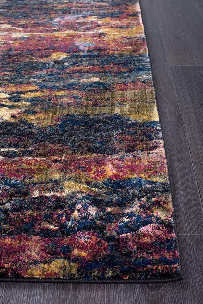 Dreamscape Splash Modern Midnight Floor Rug - Newstart Furniture