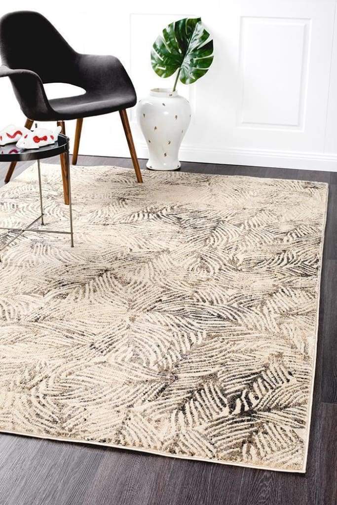 Dreamscape Artistic Nature Modern Charcoal Floor Rug - Newstart Furniture
