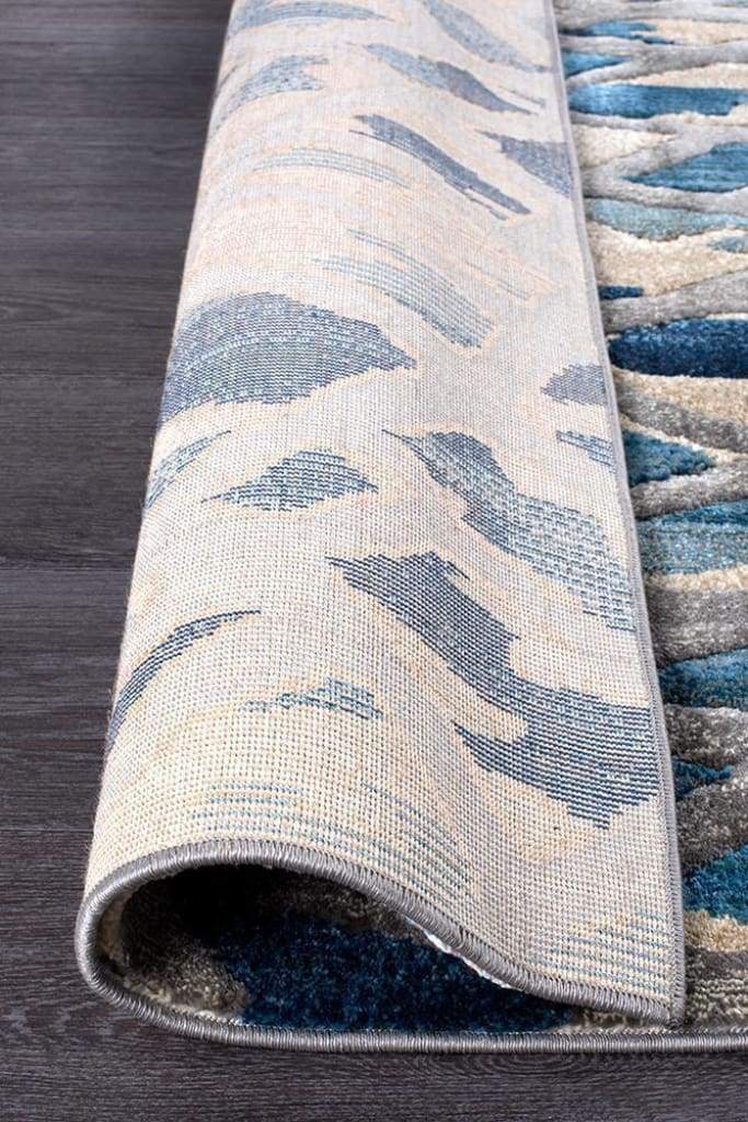Dreamscape Ropes Modern Blue Floor Rug - Newstart Furniture