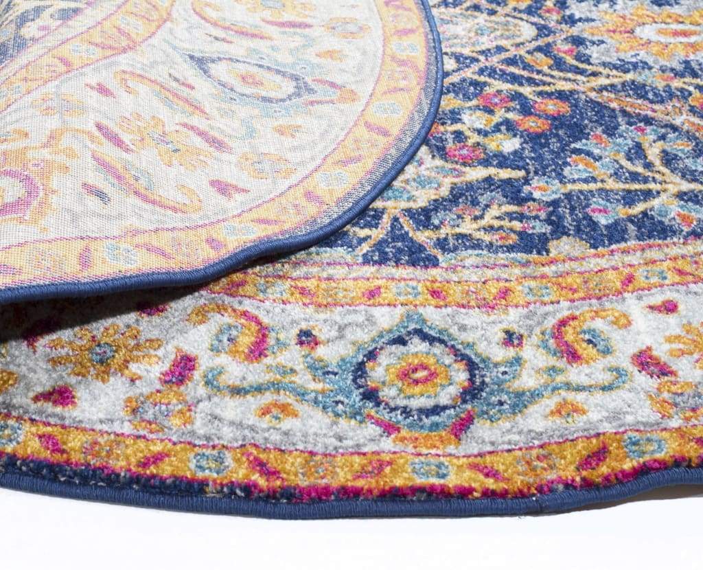 Evoke Splash Multi Transitional Round Rug - Newstart Furniture