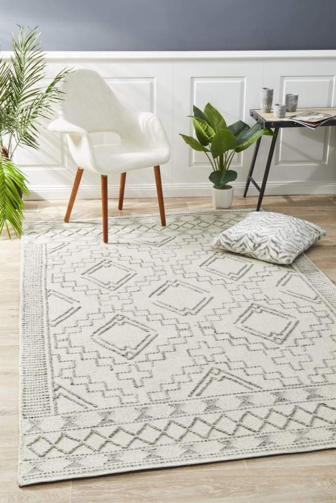 Salena Floor Rug Ivory - Newstart Furniture