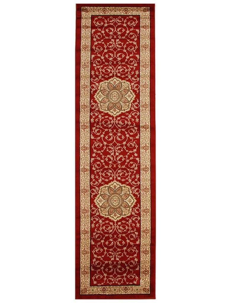 Istanbul Collection Medallion Classic Pattern Red Floor Rug - Newstart Furniture