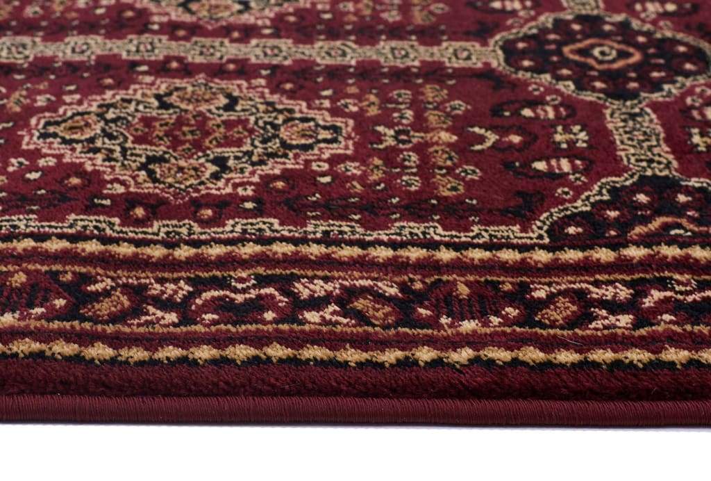 Istanbul Collection Traditional Afghan Design Burgundy Red Floor Rug - Newstart Furniture
