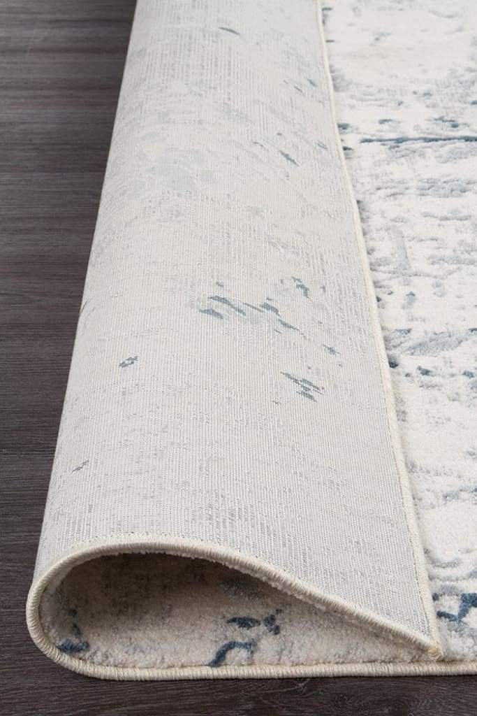 Kendra Farah Distressed Contemporary Floor White Blue Grey - Newstart Furniture