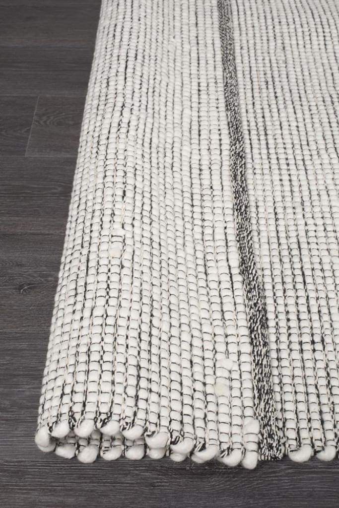 Loft Stunning Wool Black Floor Rug - Newstart Furniture