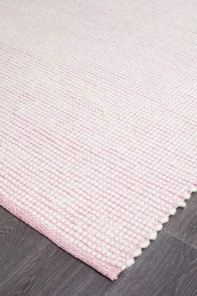 Loft Stunning Wool Pink Floor Rug - Newstart Furniture