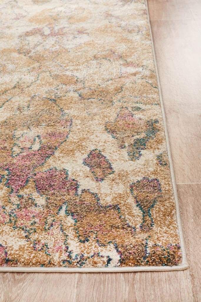 Medina Kaitlin Soft Pink and Beige Floor Rug - Newstart Furniture
