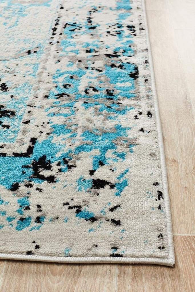 Alexa Transitional Floor Rug Blue Grey - Newstart Furniture