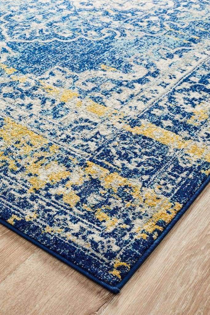 Museum Wilson Navy Floor Rug - Newstart Furniture