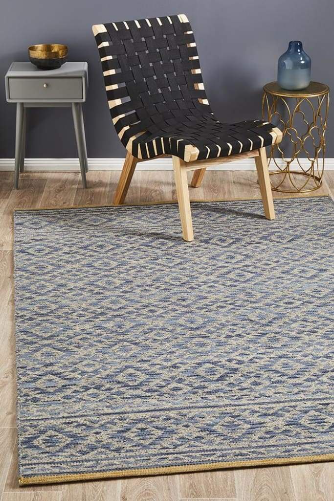 Relic Harvey Blue Natural Floor Rug - Newstart Furniture