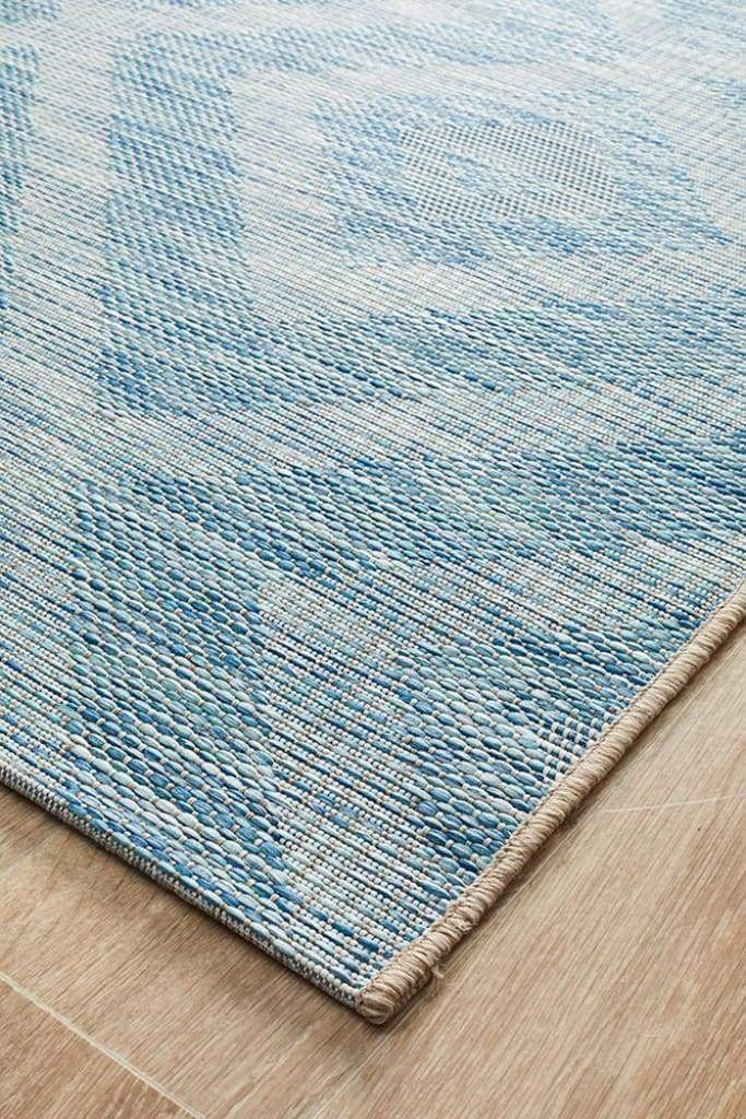 Rug Culture Terrace 5504 Blue Indoor Outdoor Floor Rug or Runner - Newstart Furniture