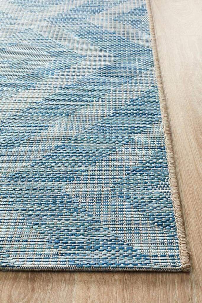 Rug Culture Terrace 5504 Blue Indoor Outdoor Floor Rug or Runner - Newstart Furniture