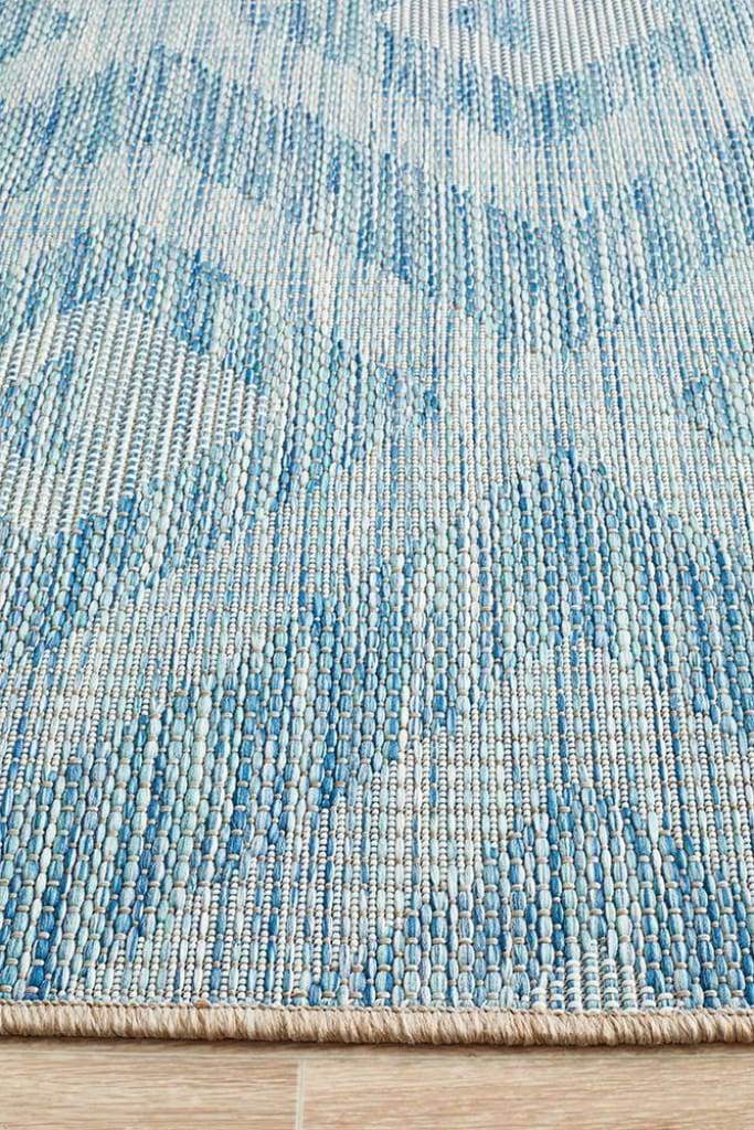 Rug Culture Terrace 5504 Blue Indoor Outdoor Floor Rug or Runner - Newstart Furniture