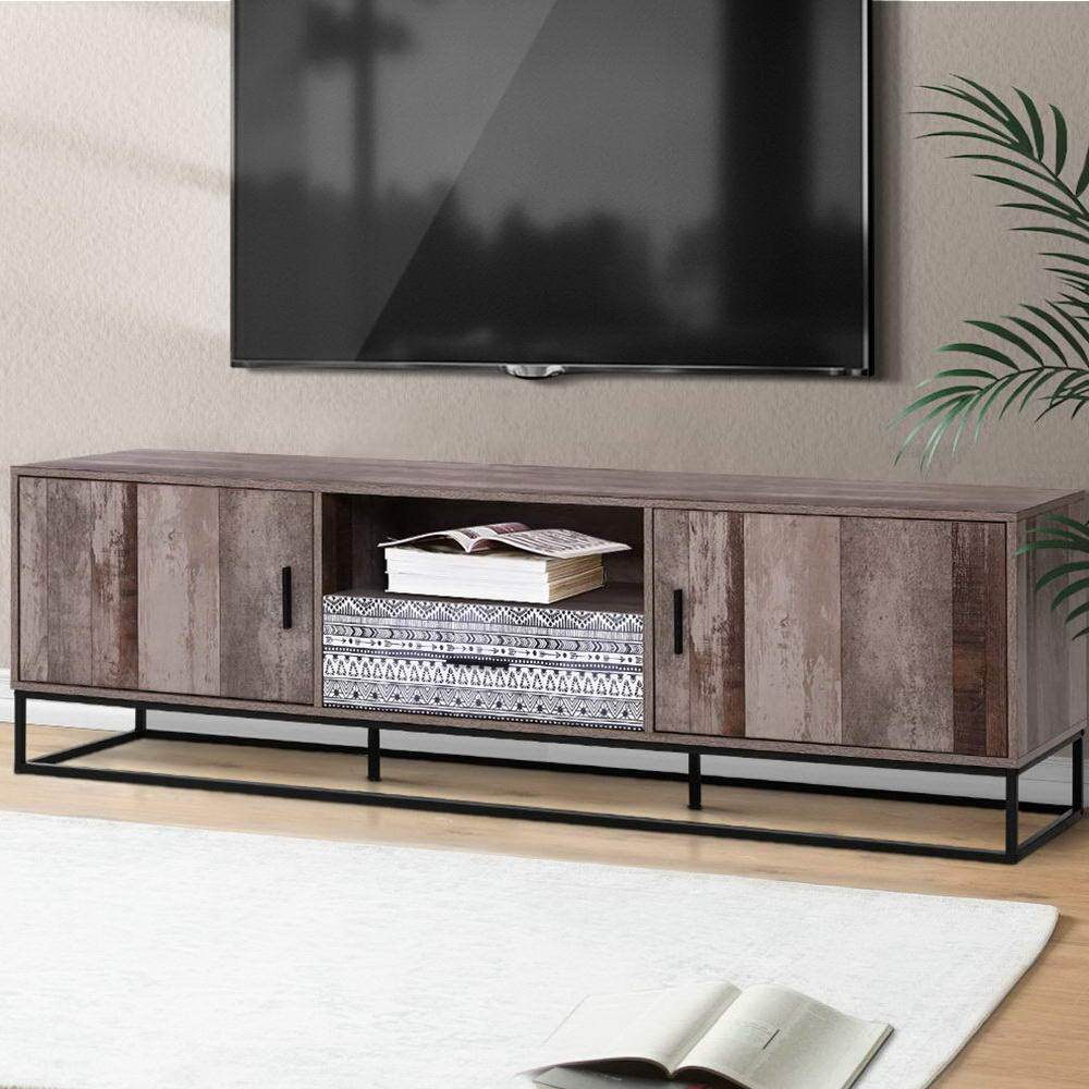 Artiss TV Cabinet Industrial Rustic Entertainment Storage Unit 180cm - Newstart Furniture