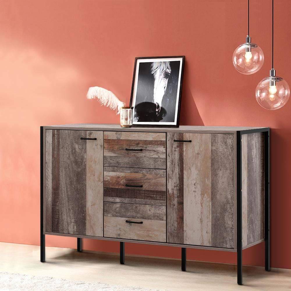 Artiss Buffet Sideboard Storage Cabinet Industrial Rustic Wooden - Newstart Furniture