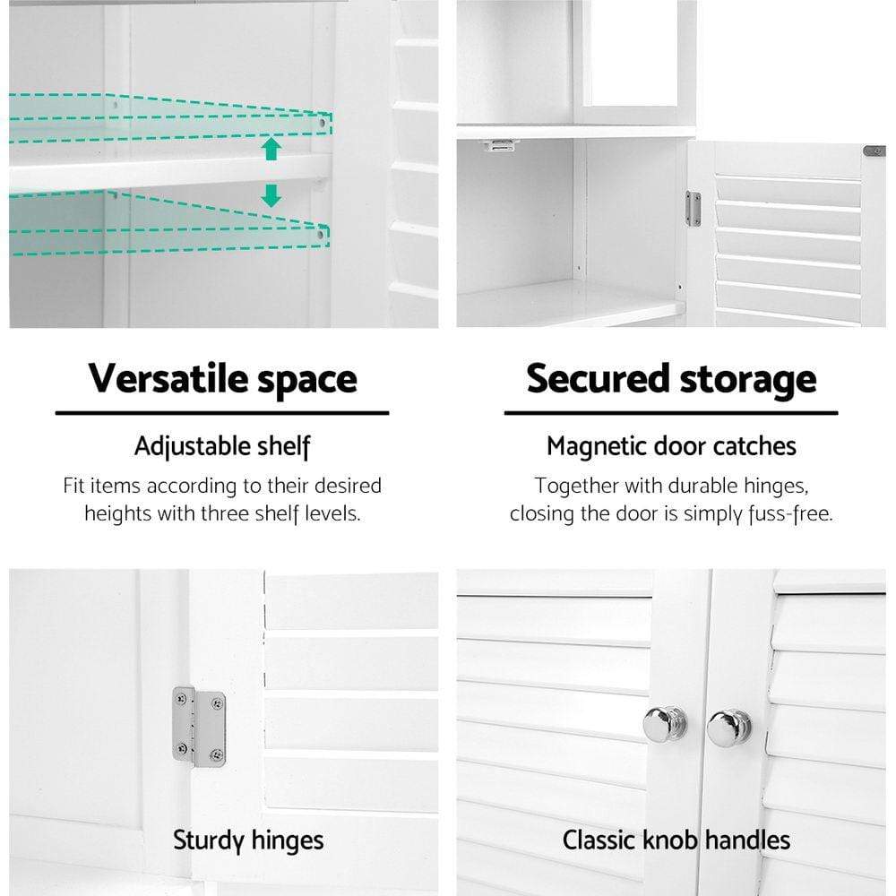 Artiss Buffet Sideboard Cabinet Kitchen Bathroom Storage Cupboard Hallway White Shelf - Newstart Furniture
