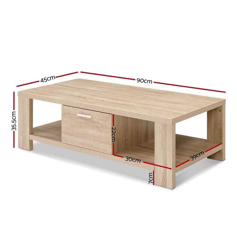 Measurements - Maxi Wooden Coffee Table