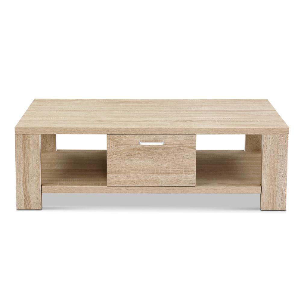 Maxi Wooden Coffee Table - Shelf View
