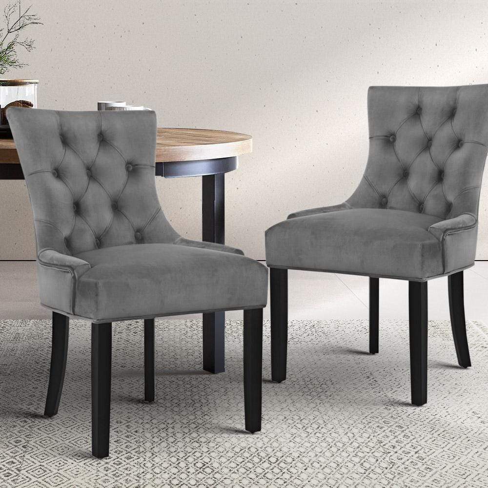 Cayes Grey Dining Chair - Back View
