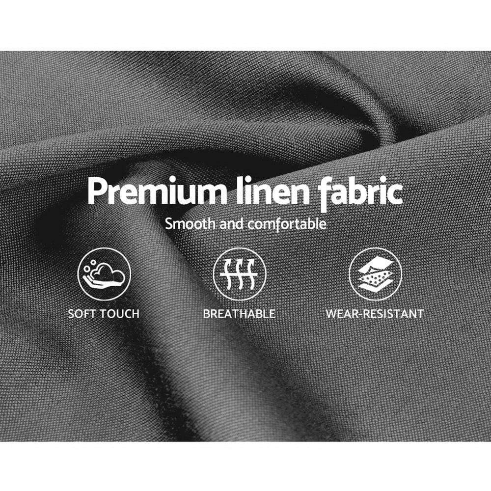 Artiss Nino Bed Frame Fabric - Grey Queen - Newstart Furniture