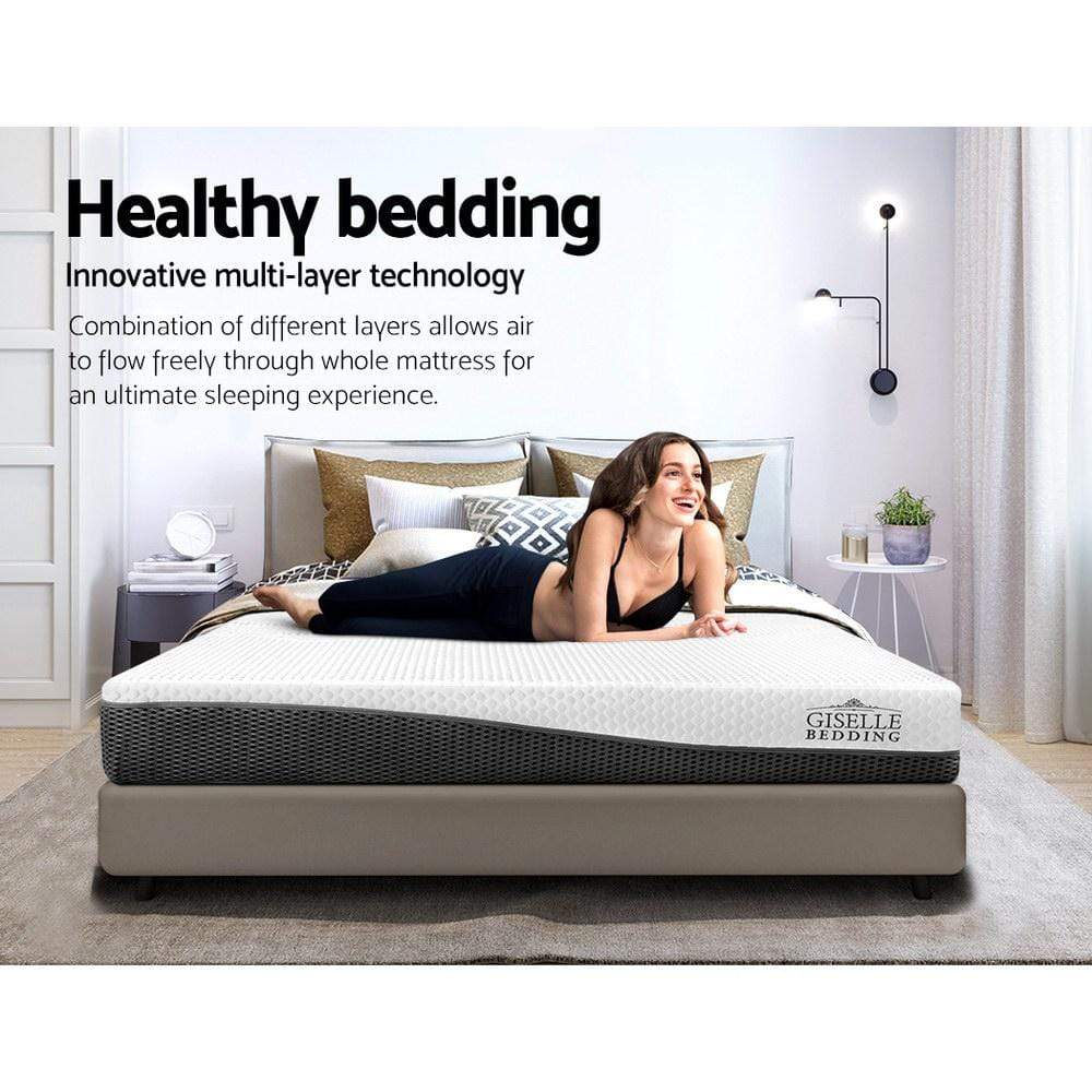Giselle Mona Mattress Queen Size Memory Foam Cool Gel without Spring - Newstart Furniture