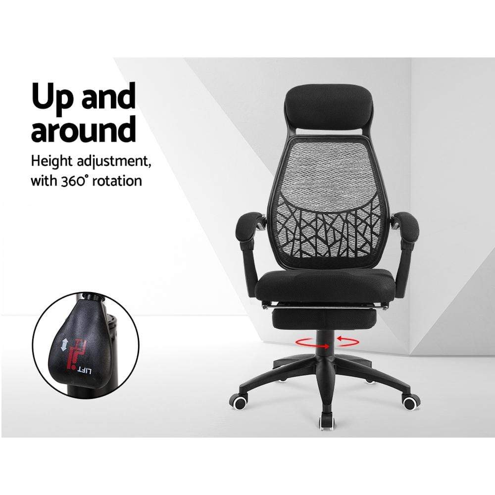 Artiss Mosaic Gaming Office Computer Chair Black - Newstart Furniture