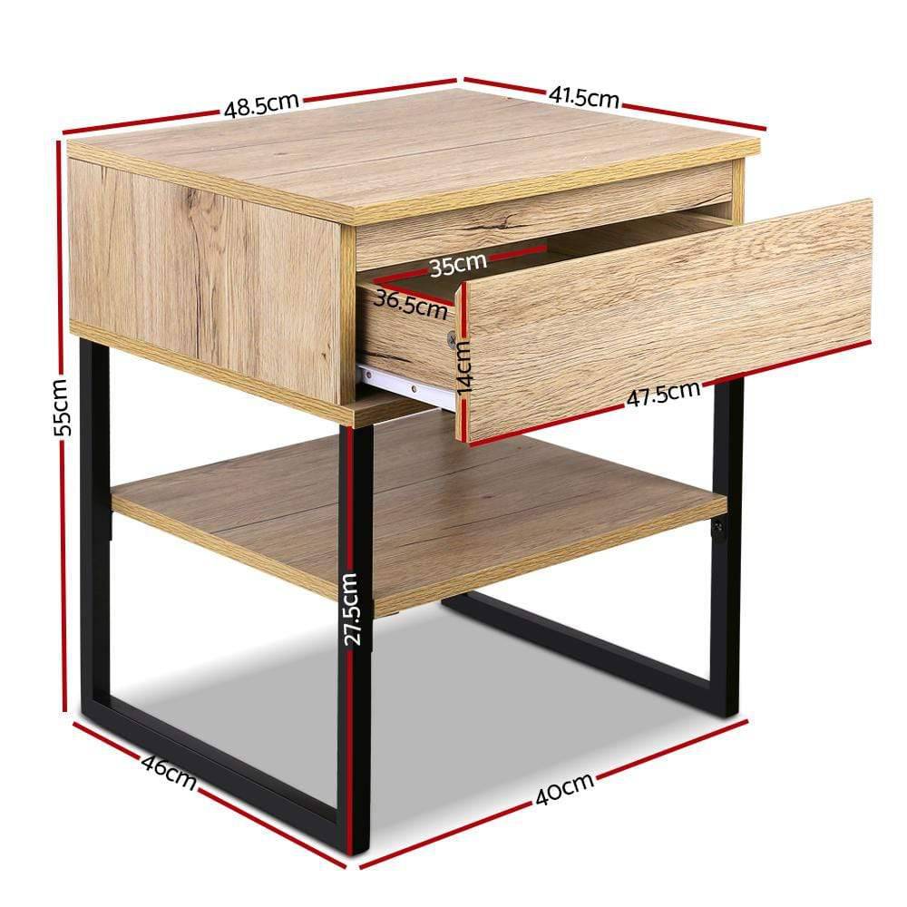 Artiss Chest Style Bedside Table - Newstart Furniture