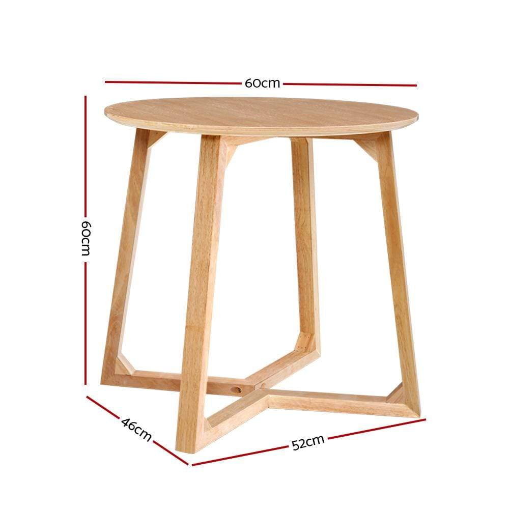 Artiss Coffee Table Round Beige - Newstart Furniture