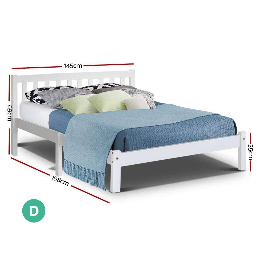 Sofie Double Size Bed White - Newstart Furniture