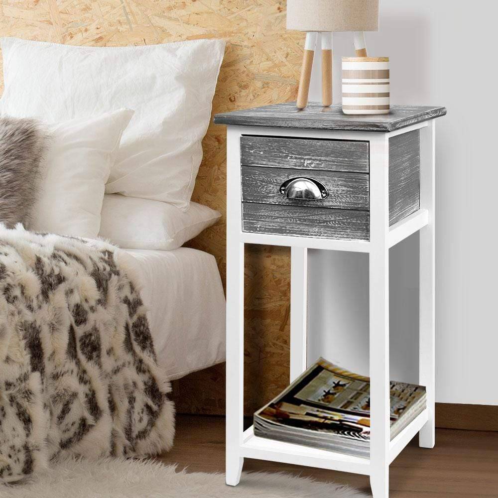 Thyme Bedside Table Nightstand Grey - Newstart Furniture