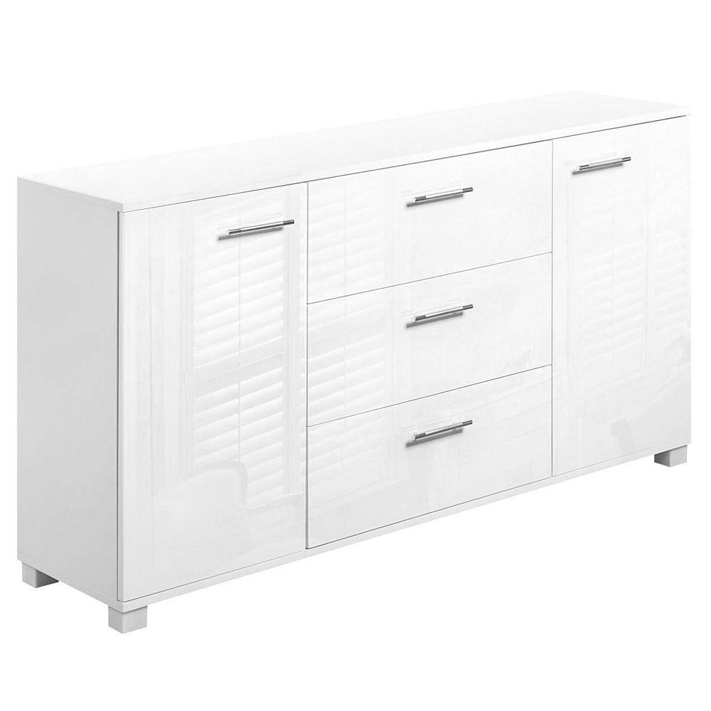 Artiss High Gloss Sideboard Storage Cabinet White - Newstart Furniture