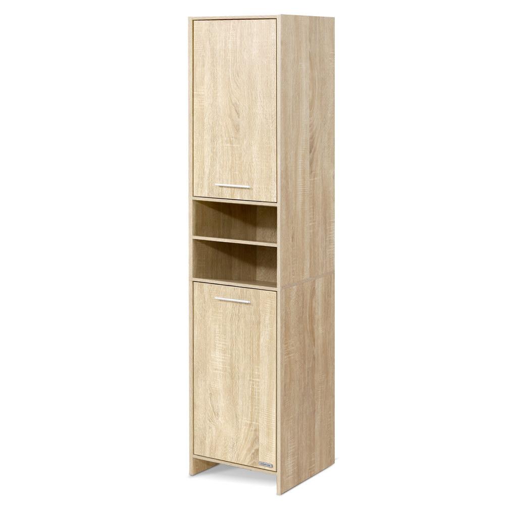 Artiss Cupboard Storage Cabinet Oak 185cm - Newstart Furniture